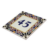 Mediterraan Mozaïek Huis Nummer Bord Tegeltje (Zijkant)