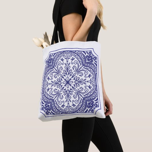 mediterraan mozaïek tote bag (Dichtbij)