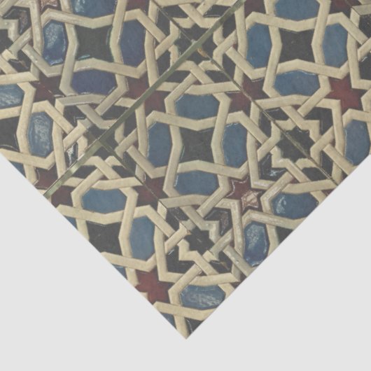 Mediterraan Mozaïekblauw Groen Ontkoppelingstok P Tissuepapier (Detail)