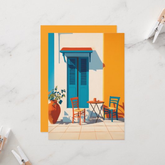 Mediterraan ochtendterras Bliss Kaart (Voorkant / Achterkant in situ)
