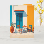 Mediterraan ochtendterras Bliss Kaart (Gele Bloem)