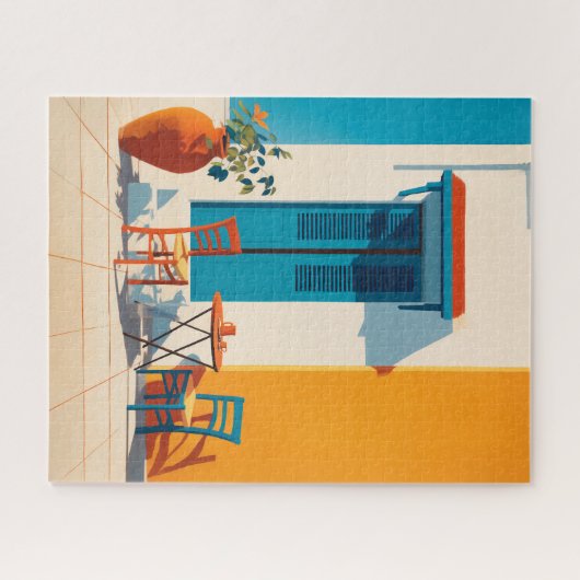 Mediterraan ochtendterras Bliss Legpuzzel (Horizontaal)