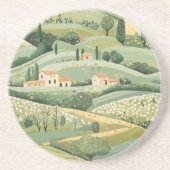 mediterraan Onderzetter van zandsteen (Voorkant)