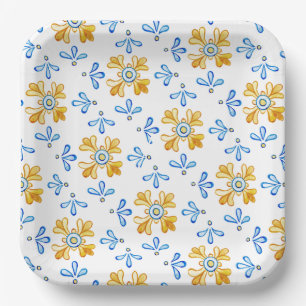 Mediterraan  papieren bordje