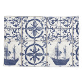 mediterraan patroon van nautische Tegel Kussensloop (Achterkant-Links)