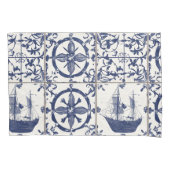 mediterraan patroon van nautische Tegel Kussensloop (Voorkant-Links)