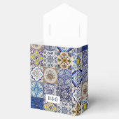 Mediterraan Portugees Tegels bruiloft gunst Bedankdoosjes (Geopend)