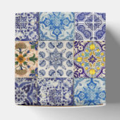 Mediterraan Portugees Tegels bruiloft gunst Bedankdoosjes (Bovenkant)