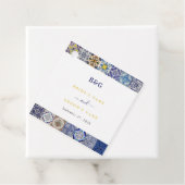 Mediterraan Portugees Tegels Patroon Bruiloft Bedankjes Labels (In situ)