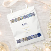 Mediterraan Portugees Tegels Patroon Bruiloft Bedankzakje (Geknipt)