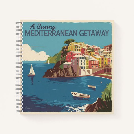  mediterraan reisontwerp notitieboek (Voorkant)