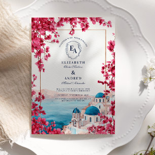Mediterraan Roze Bloesem Kust Huwelijk Kaart