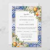 Mediterraan Sinaasappel Fruit Citrus Tegels Bruilo Kaart (Voorkant)