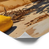 Mediterraan Sinaasappel Landschap Art Print (Hoek)