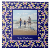 mediterraan Spaans Patroon | Aangepaste foto Tegeltje (Voorkant)