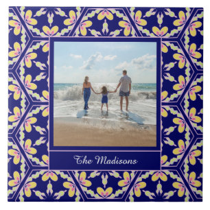 mediterraan Spaans Patroon Aangepaste foto Tegeltje