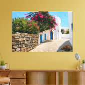 Mediterraan Steegje Groot Uitgerekte Canvas Kunst (Insitu (Woonkamer))