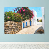 Mediterraan Steegje Groot Uitgerekte Canvas Kunst (Insitu (Houten vloer))