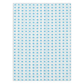 Mediterraan stijlblauw en eurocru-patroonafdrukken tafelkleed (Voorkant)