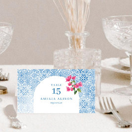 Mediterraan tegel patroon Gevouwen Tafel Plaats Ka Plaatskaartje