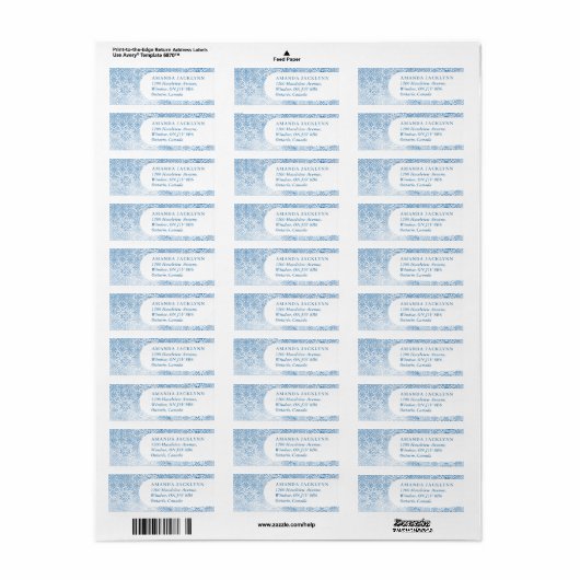 Mediterraan tegelpatroon etiket (Full Sheet)