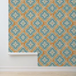 Mediterraan Terracotta & Blauwe Tegel Behang