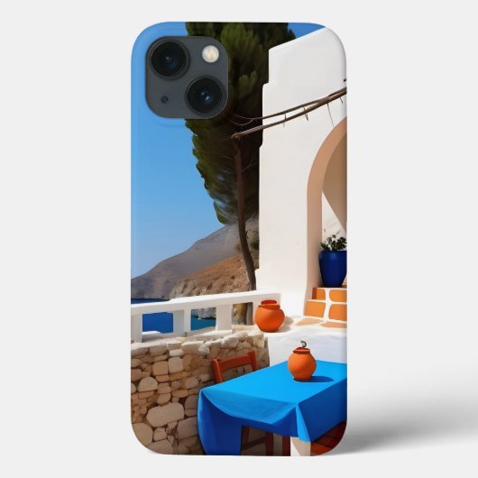 Mediterraan Terras Uitzicht Case-Mate iPhone Case (Achterkant)
