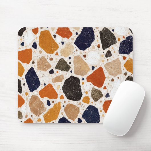 Mediterraan Terrazzo Abstract Ontwerp Muismat (Met muis)