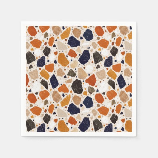 Mediterraan Terrazzo Abstract Ontwerp Servet (Voorkant)