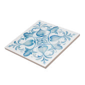 Mediterraan Toscaans Blauw Tegeltje (Zijkant)