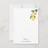 Mediterraan Toscaanse citroen douche Blank Dank u Bedankkaart (Voorkant)