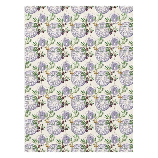 Mediterraan, Toscaanse stijl, oliepatroon Tafelkleed (Voorkant)