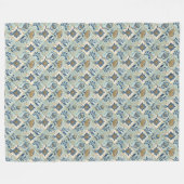  mediterraan traditioneel geometrisch ontwerp fleece deken (Voorkant (Horizontaal))
