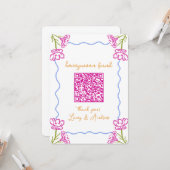 Mediterraan Tropisch Honeymoon Fonds QR Code Kaart (Voorkant / Achterkant in situ)