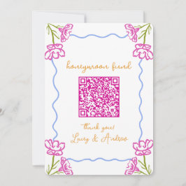 Mediterraan Tropisch Honeymoon Fonds QR Code Kaart