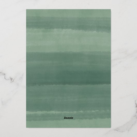 Mediterraan tuingroen botanisch Vrijgezellenfeest Folie Uitnodiging (Achterkant)