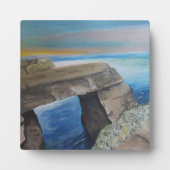 Mediterraan uitzicht Tabletop Plaque met Easel Fotoplaat (Voorkant)