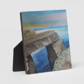 Mediterraan uitzicht Tabletop Plaque met Easel Fotoplaat (Voorkant)