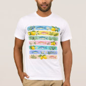 Mediterraan Vis Kust T-shirt (Voorkant)
