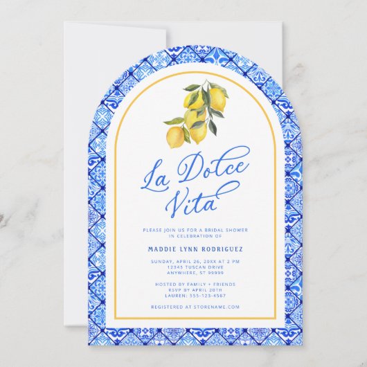 Mediterraan Vrijgezellenfeest La Dolce Vita Kaart (Voorkant)