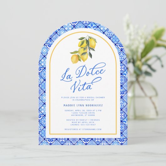 Mediterraan Vrijgezellenfeest La Dolce Vita Kaart (Staand voorkant)