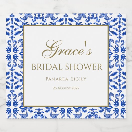 Mediterraan Vrijgezellenfeest Liquor Label Likeurfles Etiket (Enkel label)