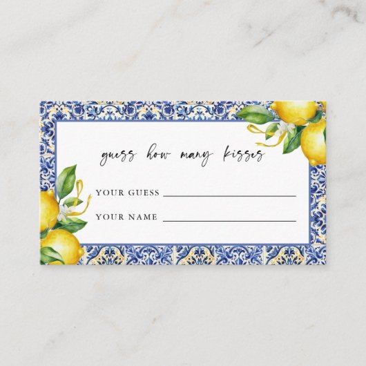 Mediterraan Vrijgezellenfeest Raad eens hoeveel Ki Informatiekaartje (Voorkant)