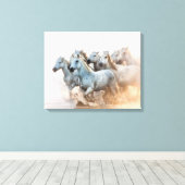 mediterraan water op zonsondergang canvas afdruk (Insitu (Houten vloer))