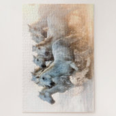 mediterraan water op zonsondergang legpuzzel (Verticaal)