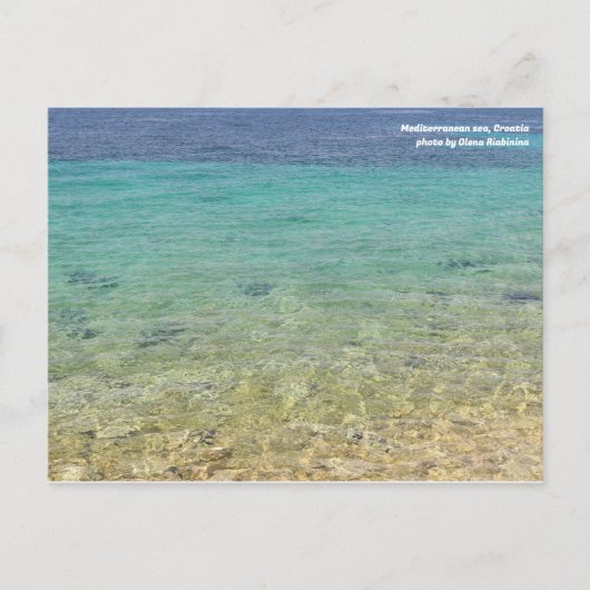 Mediterraan zee, Kroatië. Briefkaart (Voorkant)