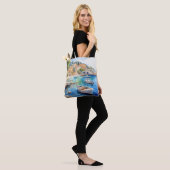 Mediterraan Zeegezichten Olieverf Ontwerp Tote Bag (Op model)