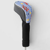 Mediterraan Zeevoedsel Marktpatroon (2) Golfheadcover (Schuin)