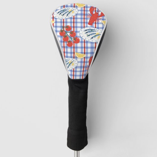 Mediterraan Zeevoedsel Marktpatroon (3) Golfheadcover (Voorkant)