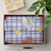 Mediterraan Zeevoedsel Marktpatroon (3) Tissuepapier (Geschenk)